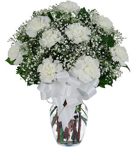 White Carnation Bouquet